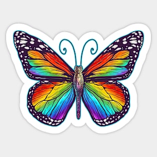 Rainbow Butterfly Sticker